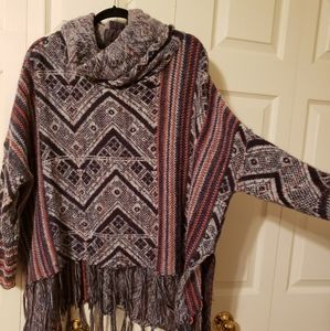 Free People Poncho Sweater